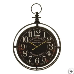 3S. x Home Pendule métal gousset noir D60 Sale