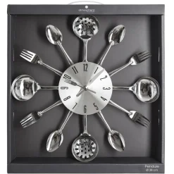 3S. x Home Pendule métal ustensiles D38