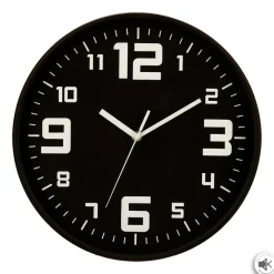 3S. x Home Pendule plastique silence noir D30 Outlet