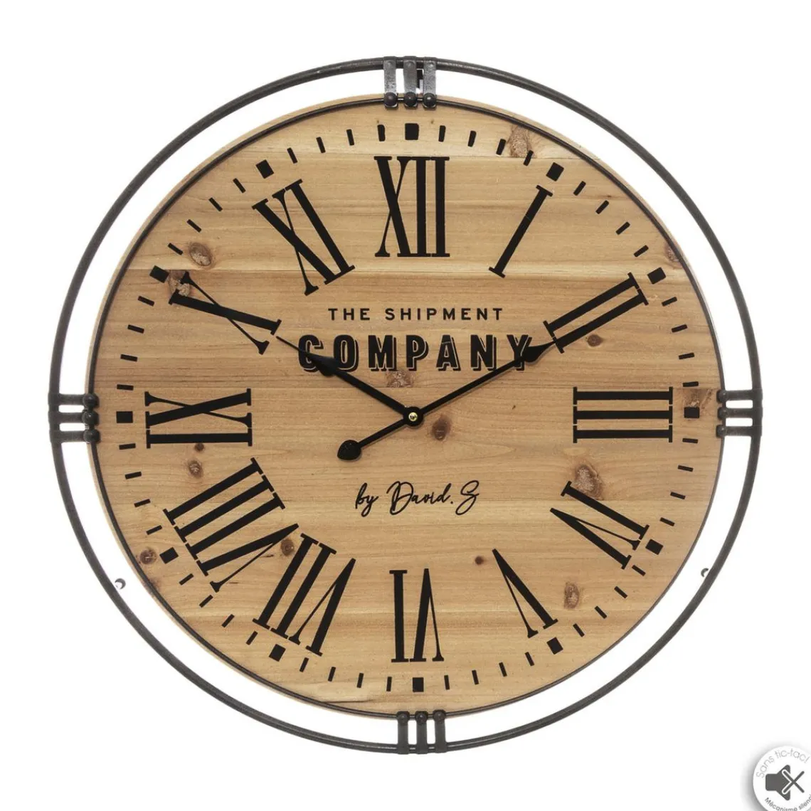 3S. x Home Pendule Silence Coloniale marron Online