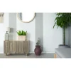 3S. x Home Petit buffet rétro-moderne avec portes sculptées Durand Chêne grisé Hot
