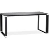 ALTEREGO Petit bureau droit design 'XLINE' en verre noir Sale