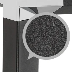 ALTEREGO Petit bureau droit design 'XLINE' en verre noir Sale