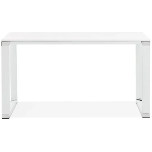 ALTEREGO Petit bureau droit design 'XLINE' en bois blanc Discount