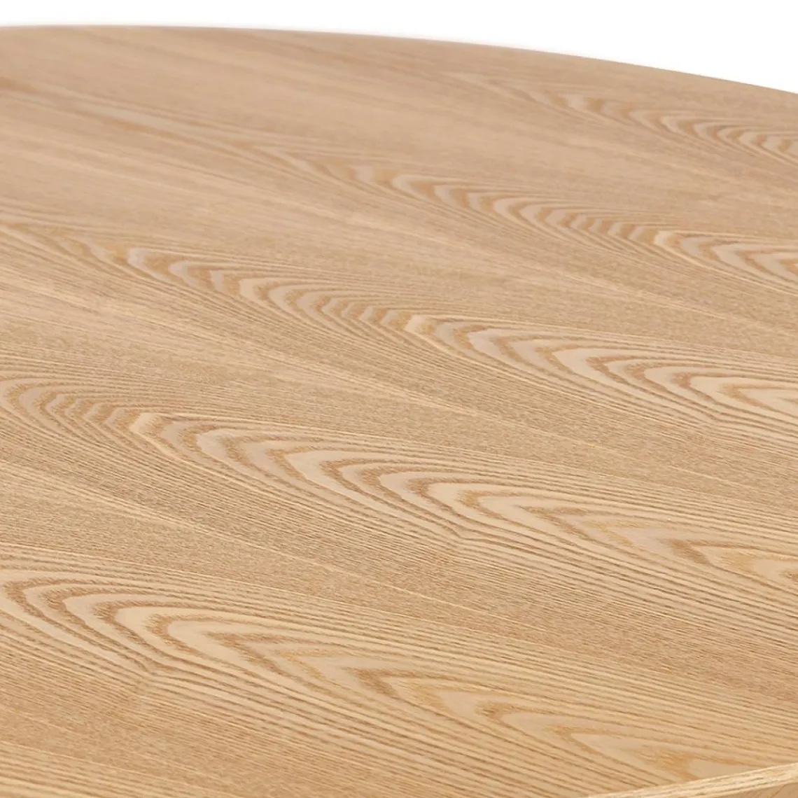 ALTEREGO Petite table à diner 'BASTILLE' ronde en bois finition naturelle et fonte noire Online