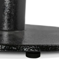 ALTEREGO Petite table à diner 'BASTILLE' ronde en bois finition naturelle et fonte noire Online