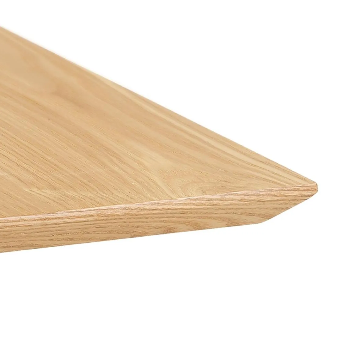 ALTEREGO Petite table à diner carrée 'REGIS' en bois finition naturelle et fonte blanche