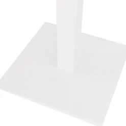 ALTEREGO Petite table à diner carrée 'REGIS' en bois finition naturelle et fonte blanche