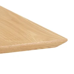 ALTEREGO Petite table à diner carrée 'REGIS' en bois finition naturelle et fonte noire Best