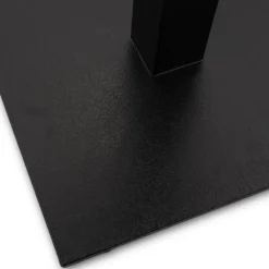 ALTEREGO Petite table à diner carrée 'REGIS' en bois finition naturelle et fonte noire Best