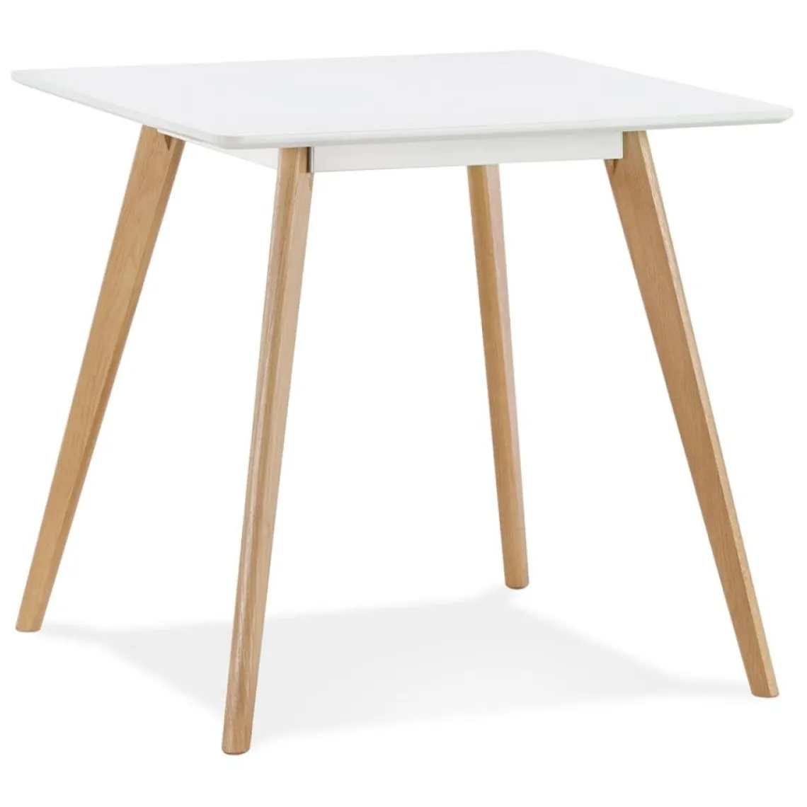 ALTEREGO Petite table à diner 'GENIUS' en bois finiton blanche Hot