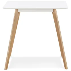 ALTEREGO Petite table à diner 'GENIUS' en bois finiton blanche Hot