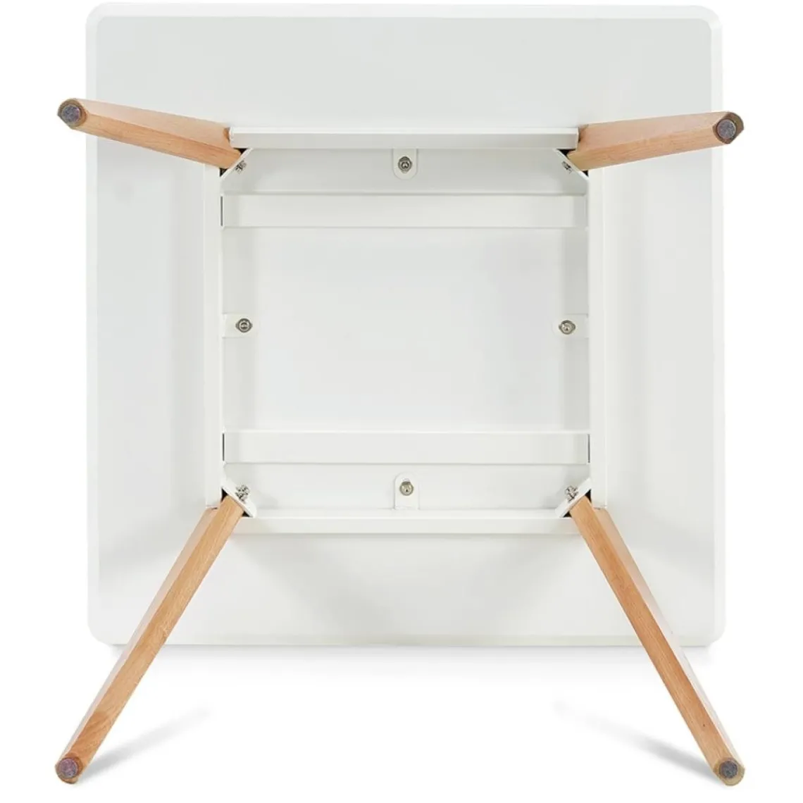 ALTEREGO Petite table à diner 'GENIUS' en bois finiton blanche Hot