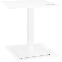 ALTEREGO Petite table à diner 'MUFFIN' carrée blanche intérieur/extérieur New