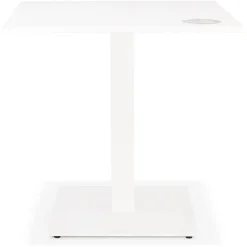 ALTEREGO Petite table à diner 'MUFFIN' carrée blanche intérieur/extérieur New