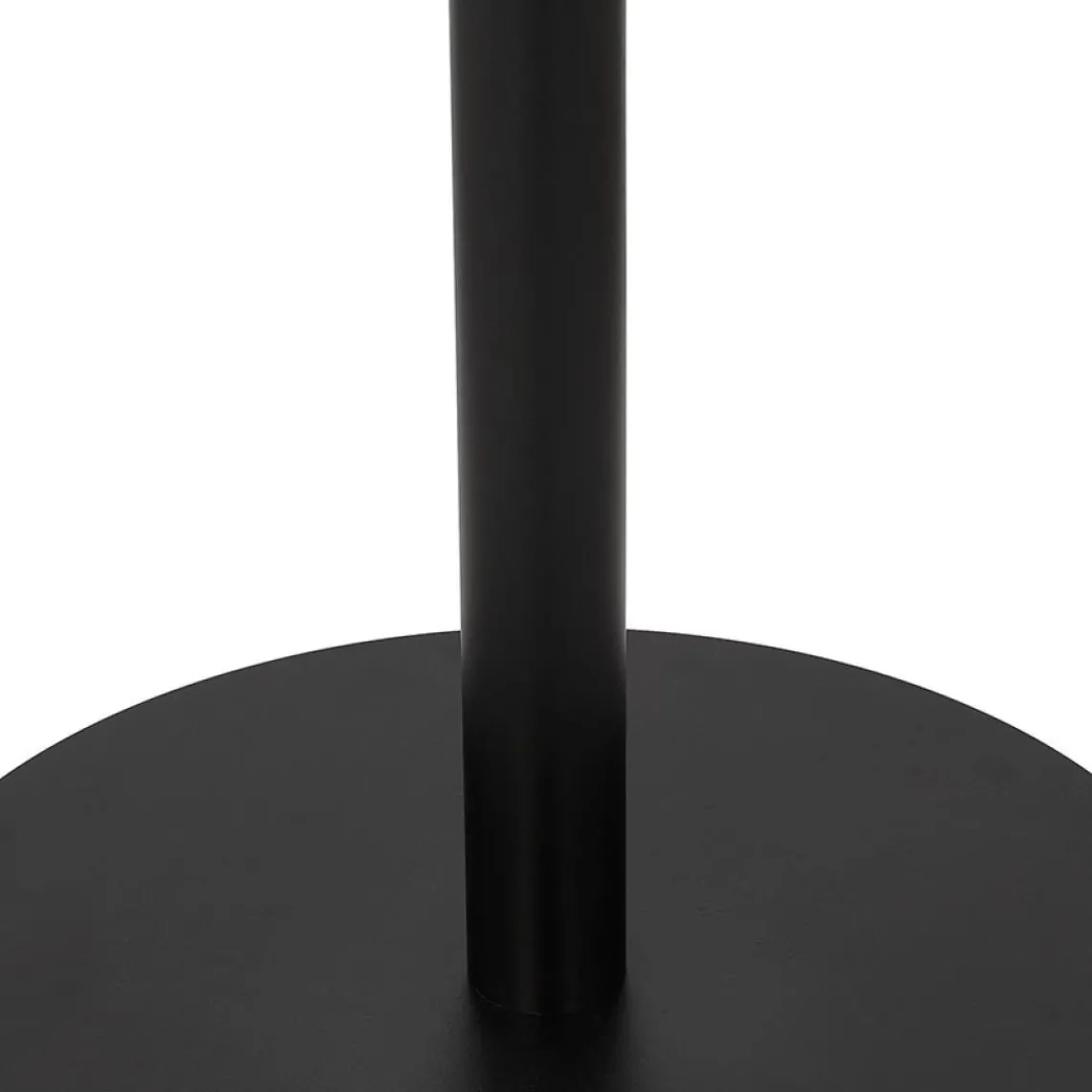 ALTEREGO Petite table bistrot ronde 'YOGI' blanche avec un pied en métal noir Sale