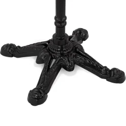 ALTEREGO Petite table bistrot ronde 'MARAY' style rustique en pierre blanche effet marbre et métal noir Online