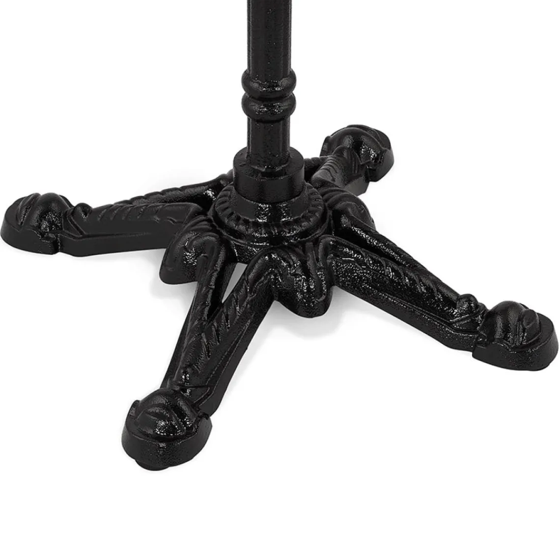 ALTEREGO Petite table bistrot ronde 'MARAY' style rustique en pierre blanche effet marbre et métal noir Online