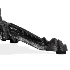 ALTEREGO Petite table bistrot ronde 'MARAY' style rustique en pierre blanche effet marbre et métal noir Online