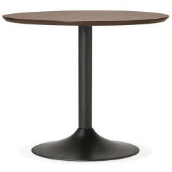 ALTEREGO Petite table de bureau ou à diner ronde 'CHEF' en bois finition Noyer Online