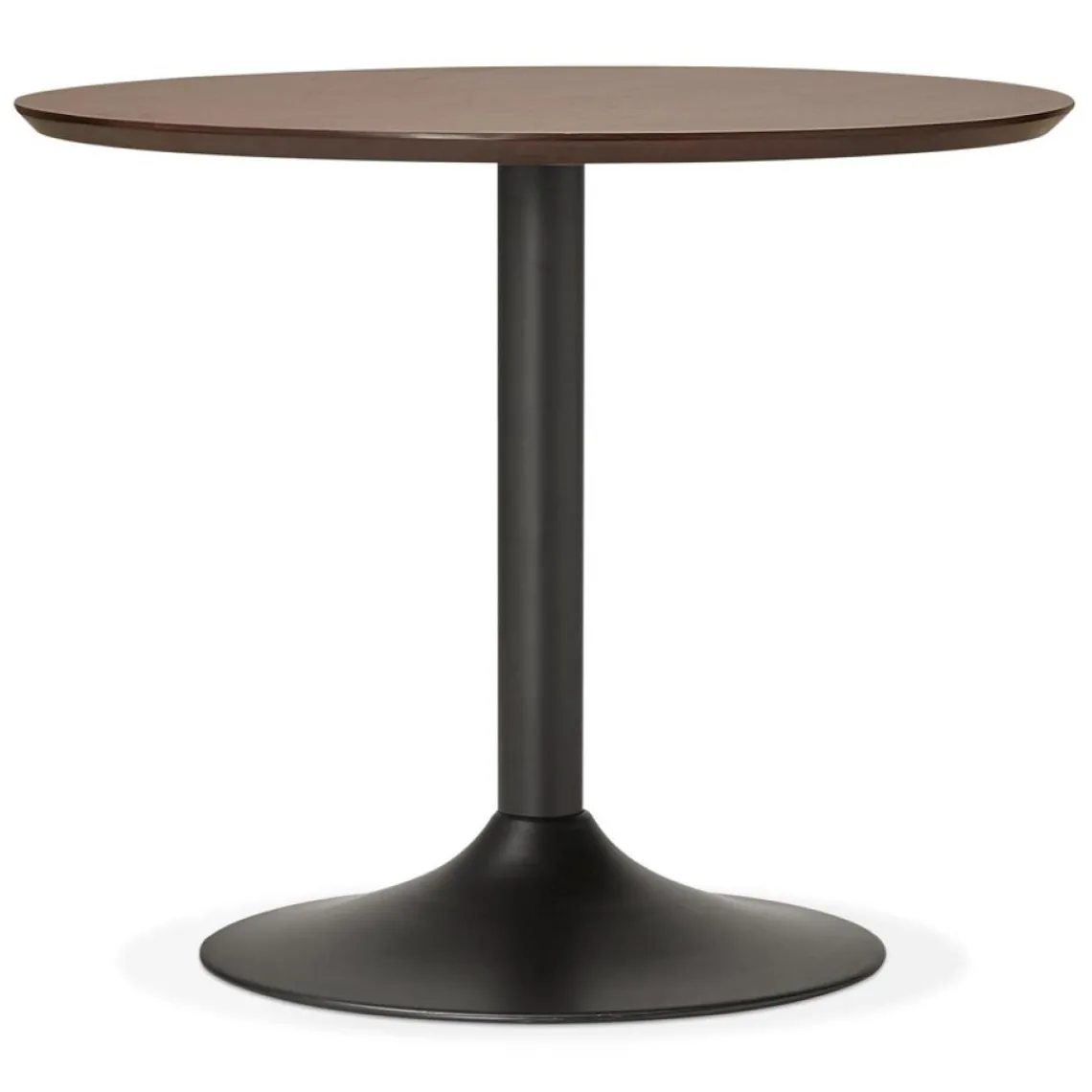 ALTEREGO Petite table de bureau ou à diner ronde 'CHEF' en bois finition Noyer Online