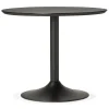 ALTEREGO Petite table de bureau ou à diner ronde 'CHEF' noire Outlet