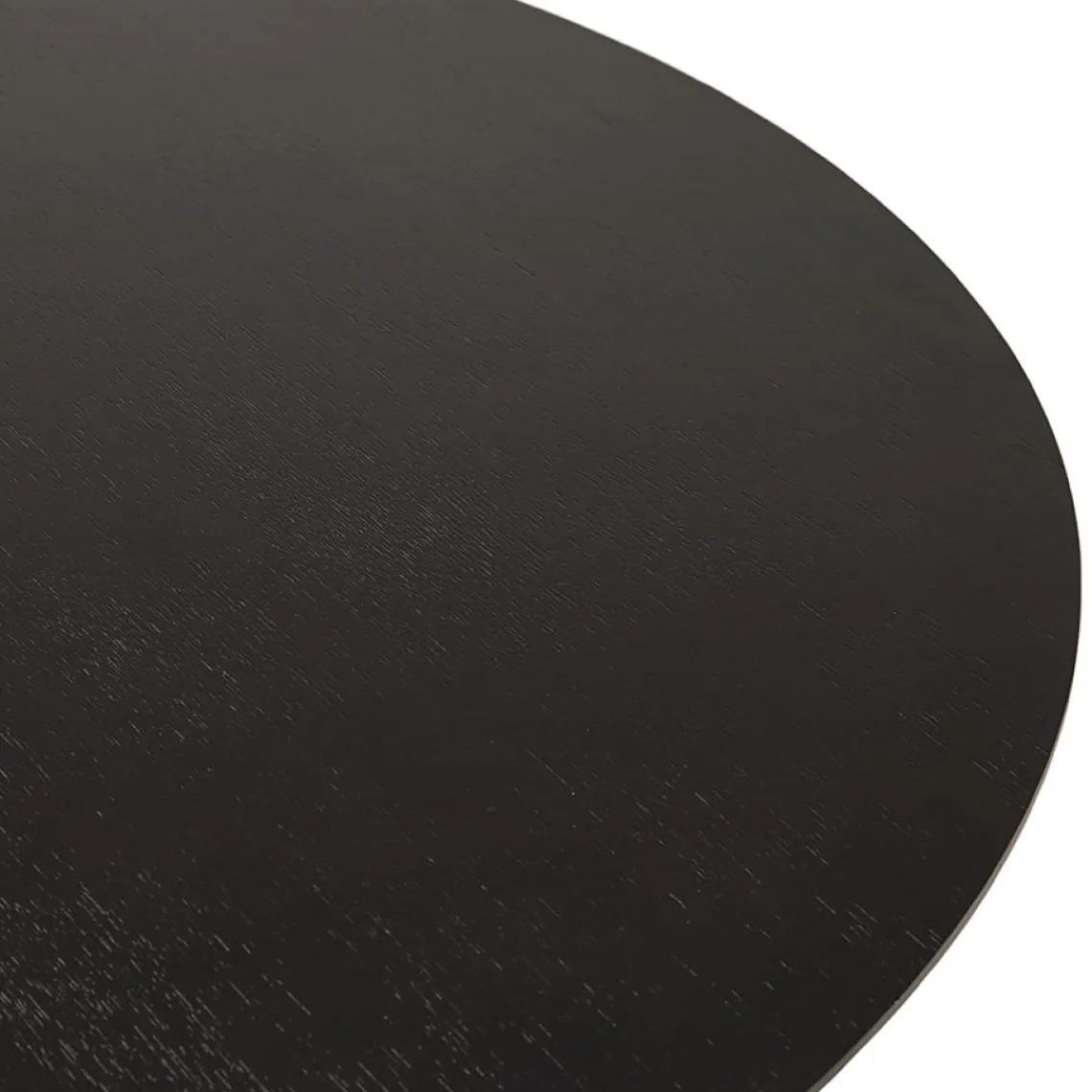 ALTEREGO Petite table de bureau ou à diner ronde 'CHEF' noire Outlet