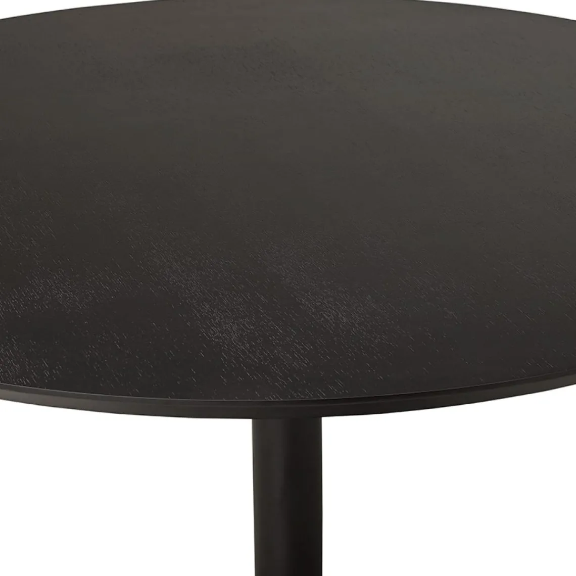 ALTEREGO Petite table de bureau ou à diner ronde 'CHEF' noire Outlet