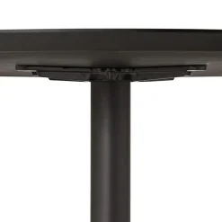 ALTEREGO Petite table de bureau ou à diner ronde 'CHEF' noire Outlet