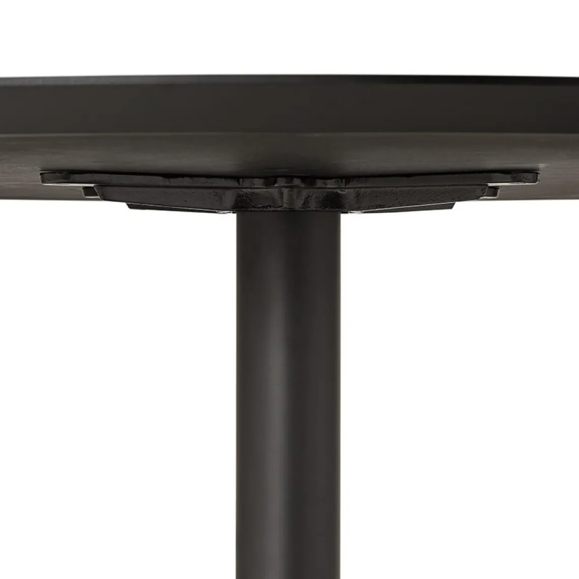 ALTEREGO Petite table de bureau ou à diner ronde 'CHEF' noire Outlet