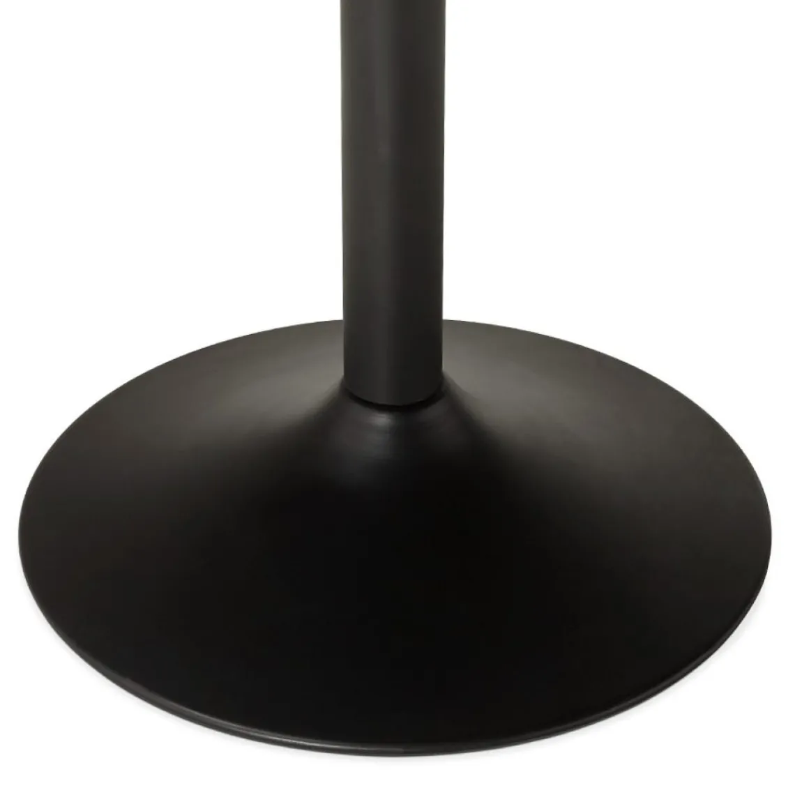 ALTEREGO Petite table de bureau ou à diner ronde 'CHEF' noire Outlet