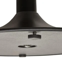 ALTEREGO Petite table de bureau ou à diner ronde 'CHEF' noire Outlet