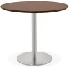ALTEREGO Petite table de bureau ou à diner ronde 'INDIANA' en bois finition Noyer Hot