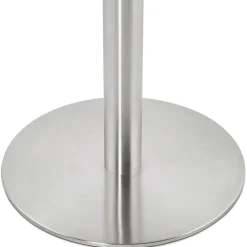 ALTEREGO Petite table de bureau ou à diner ronde 'DALLAS' blanche