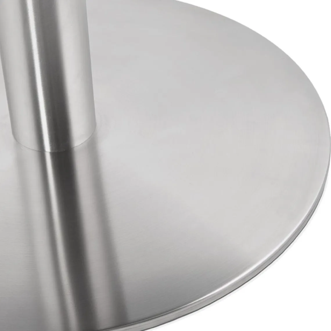 ALTEREGO Petite table de bureau ou à diner ronde 'DALLAS' blanche