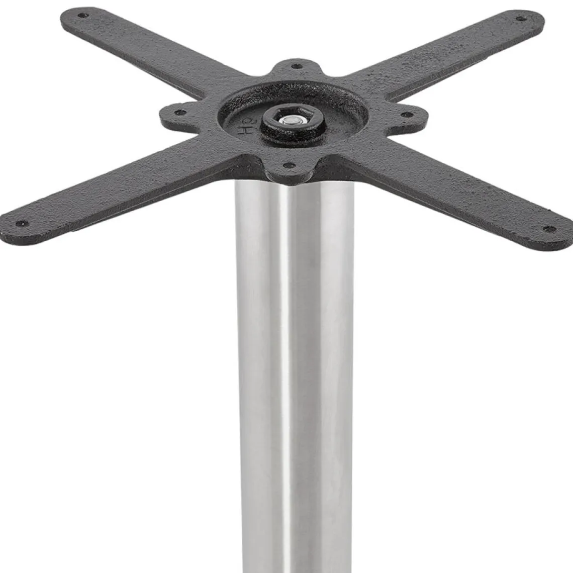 ALTEREGO Petite table de bureau ou à diner ronde 'DALLAS' blanche