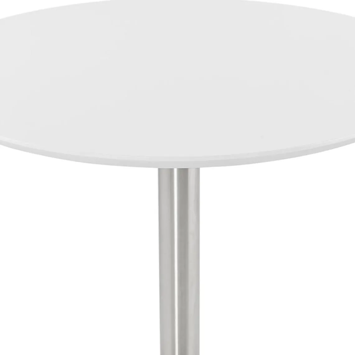 ALTEREGO Petite table de bureau ou à diner ronde 'INDIANA' blanche New