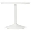 ALTEREGO Petite table de bureau ou à diner ronde 'BARABAR' blanche New