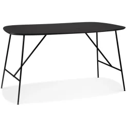 ALTEREGO Petite table ou bureau 'FIONA' en bois finition Chêne noir Online