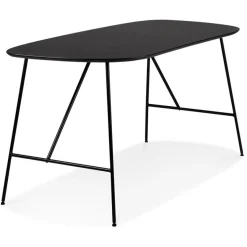 ALTEREGO Petite table ou bureau 'FIONA' en bois finition Chêne noir Online