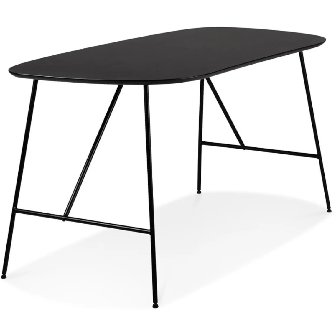 ALTEREGO Petite table ou bureau 'FIONA' en bois finition Chêne noir Online