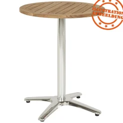 ALTEREGO Pied de table 'CHIKO' en métal chromé pour intérieur et extérieur Sale