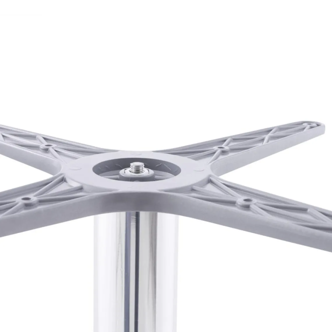 ALTEREGO Pied de table 'CHIKO' en métal chromé pour intérieur et extérieur Sale