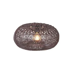 Good & Mojo Plafonnier Arizona Rotin abat-jour bordeaux Clearance