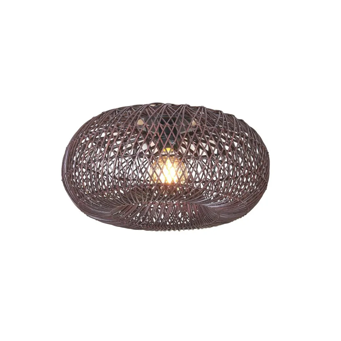 Good & Mojo Plafonnier Arizona Rotin abat-jour bordeaux Clearance