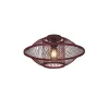 Good & Mojo Plafonnier Maui bambou abat-jour bordeaux Sale