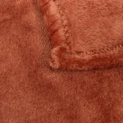 3S. x Home Plaid flanelle Ollis 260x240cm - Terracotta