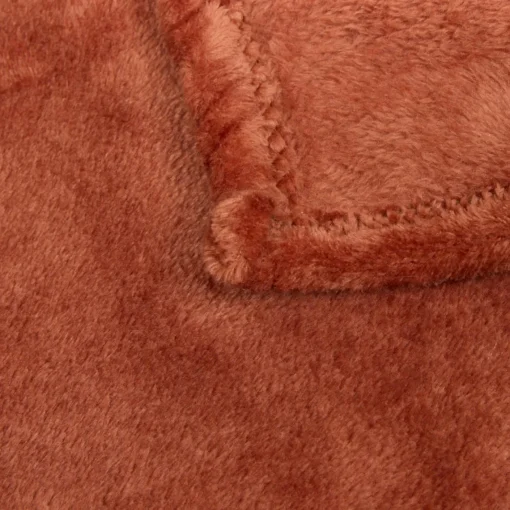 3S. x Home Plaid flanelle Ollis 260x240cm - Terracotta