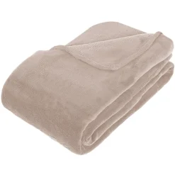 3S. x Home Plaid Kiesa 230x180cm - Taupe Clearance