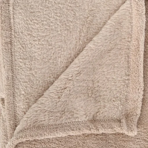 3S. x Home Plaid Kiesa 230x180cm - Taupe Clearance